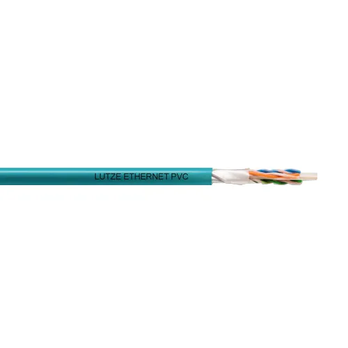 A1040006 LUTZE PORT RÉSEAU RJ45 Light Industrial Duty PVC 4x2xAWG22/1 Ethernet/Ethernet IP Cable Shielded