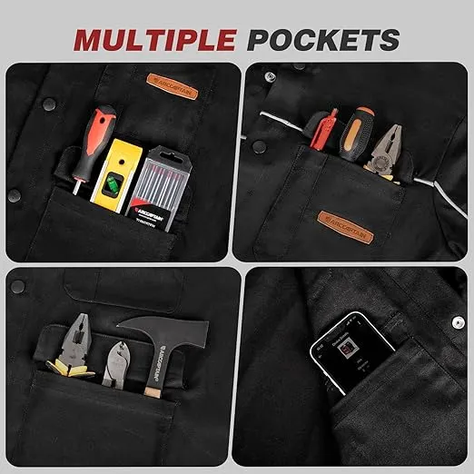 ARCCAPTAIN Welding Jacket, 11oz Flame Resistant (FR) Coton doux Welding Jackets Men and Women