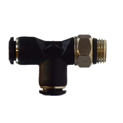 8mm Push- X 1/4" Male BSPT Orientable Male Run Tee 20674