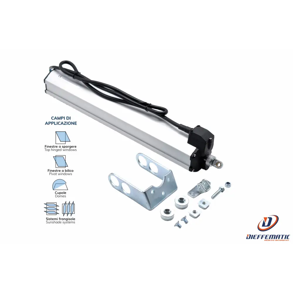 Attuatore Motore Per Finestre Vasistas Sporgere 220V Spinta 500 N Corsa 300 - Conforme aux Normes