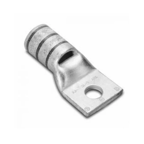 Burndy YA38LTC12FX 500 MCM Flex 1/2" Stud 1 Hole Mini Barrel Copper Lug Inspection Window