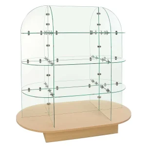 54" Glass Merchandiser Oval Base Econoco WDGLOVMP