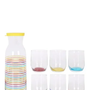 LAV 7 Piece Glassware Set - Clair Colourful Print | Livraison Rapide