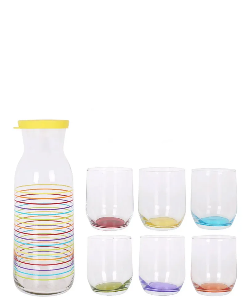 LAV 7 Piece Glassware Set - Clair Colourful Print | Livraison Rapide