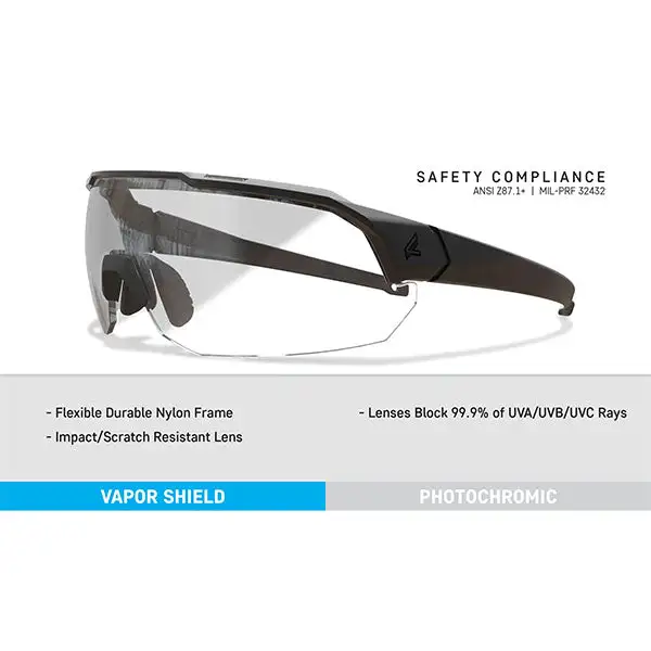 Lufreundliches de soleil ARC LIGHT, monture noire / lentille pare-vapeur pho avec Système de verrouillage