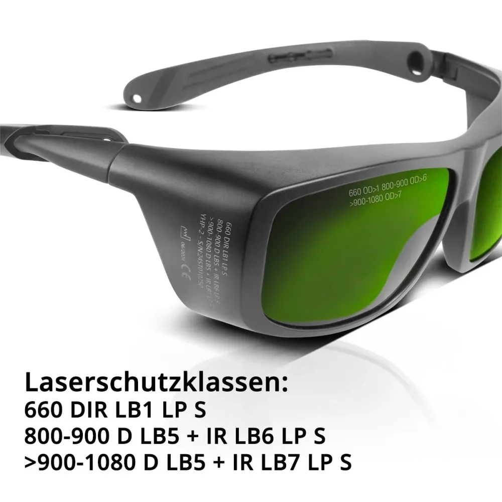 Lunettes de protection laser en acier | Lunettes laser | Lunettes de protection | Protection des yeux selon DIN en 207 pou...