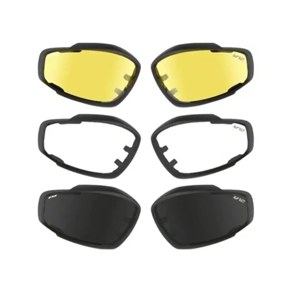 Lunettes de protection militaires britanniques originales V12, verres interchangeables, noires - Conforme aux Normes