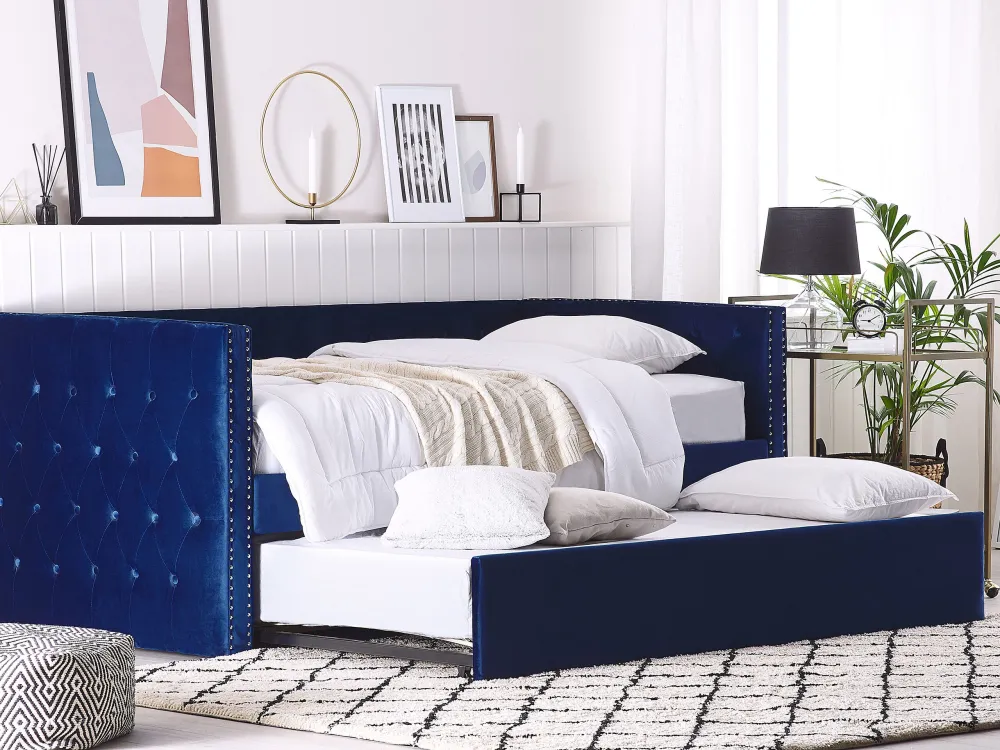 Panne EU Single Trundle Bed Blue GASSIN