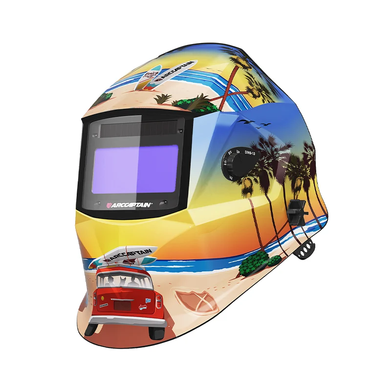 Protection Quad True Color Lens Welding Helmet Tropical Print ClearLite X100