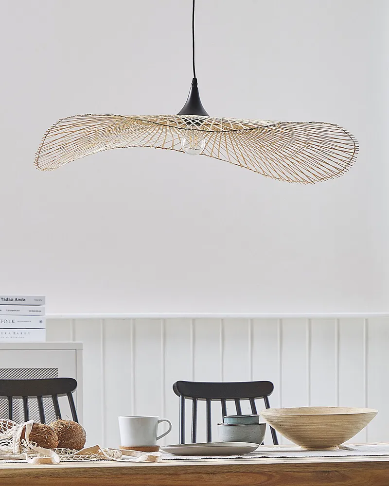 Rotin Pendant Lamp 80 cm Light Wood FLOYD