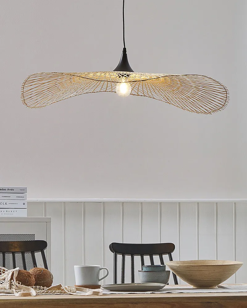Rotin Pendant Lamp 80 cm Light Wood FLOYD