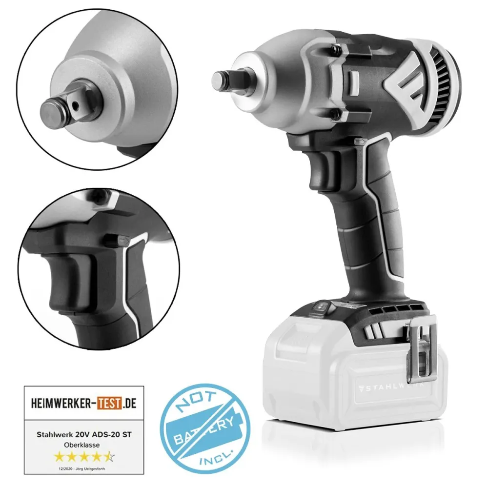 Rotation de batterie rotative de batterie sans balais Stahlwerk ADS-20 St Solo | Système 20 volts | Vis d'impact | Tournev...