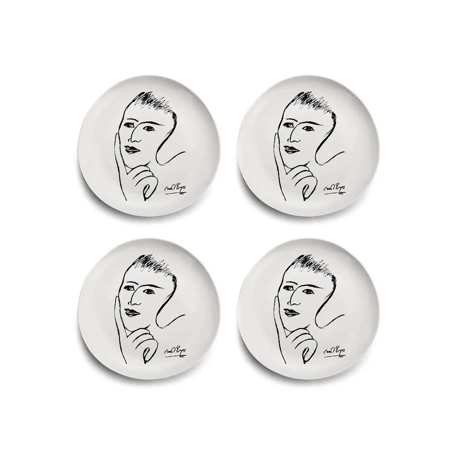 Carrol Boyes 4 Piece Distant Memory Side Plate Set Blanc pur