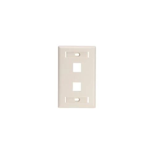 Haute Protection Leviton Single-Gang QUICKPORT Wallplate Light Almond 42080-2TL