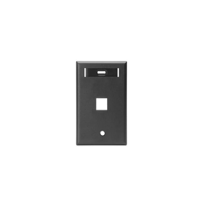 Leviton Single-Gang QUICKPORT Wallplate Noir jais 42080-1ES