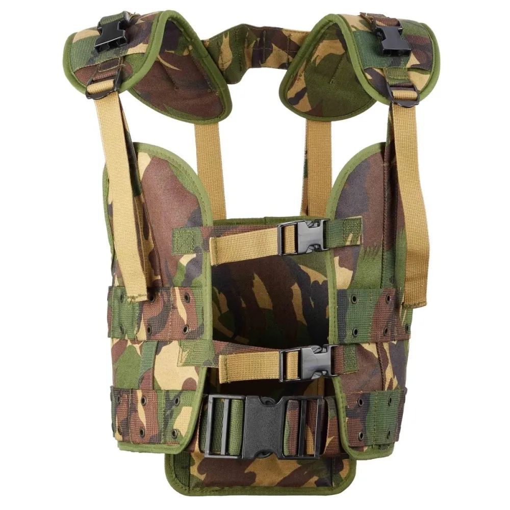 Support de transport Gilet tactique militaire néerlandais d'origine, camouflage forestier, équipement des troupes de campagne
