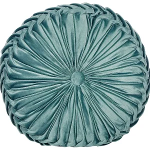 Velvet Cushion Pleats ⌀ 40 cm Sarcelle UDALA
