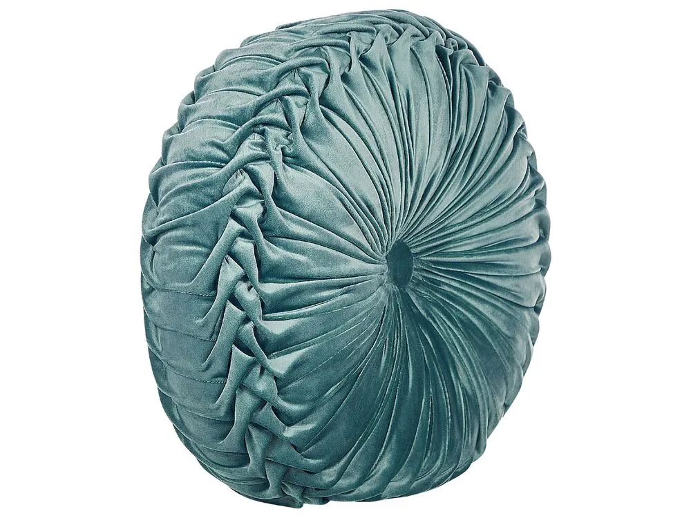 Velvet Cushion Pleats ⌀ 40 cm Sarcelle UDALA