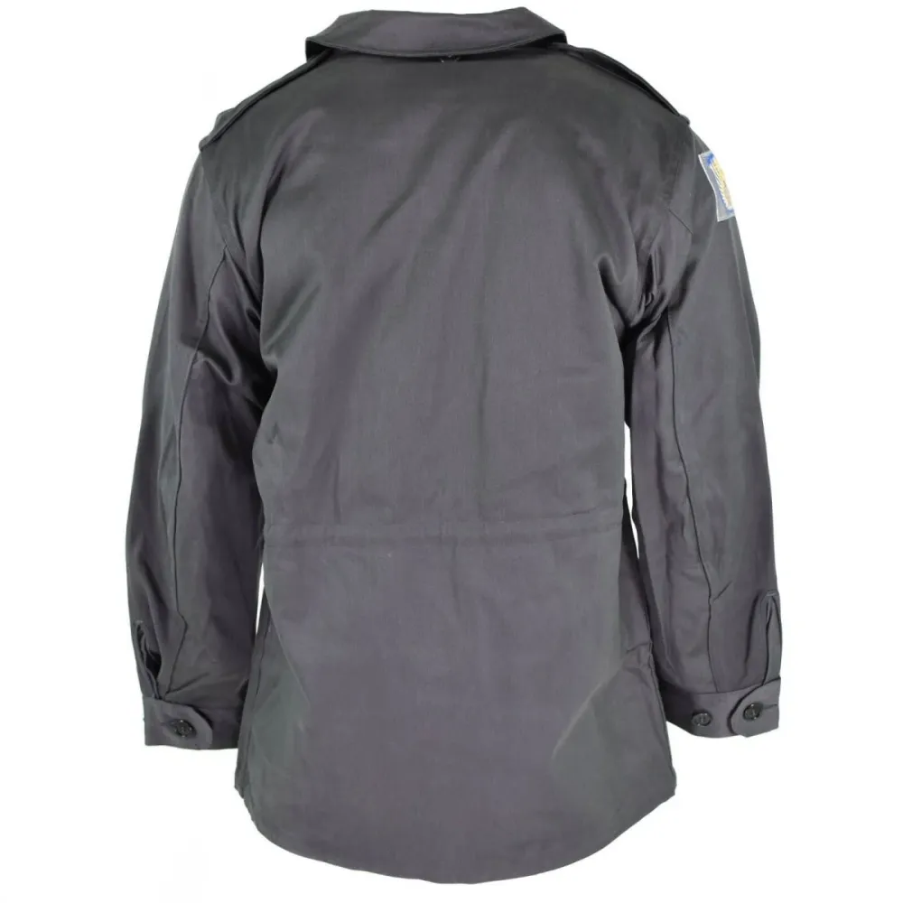 Veste de combat originale de l'armée danoise M71, surplus militaire gris du Danemark Taille Universelle
