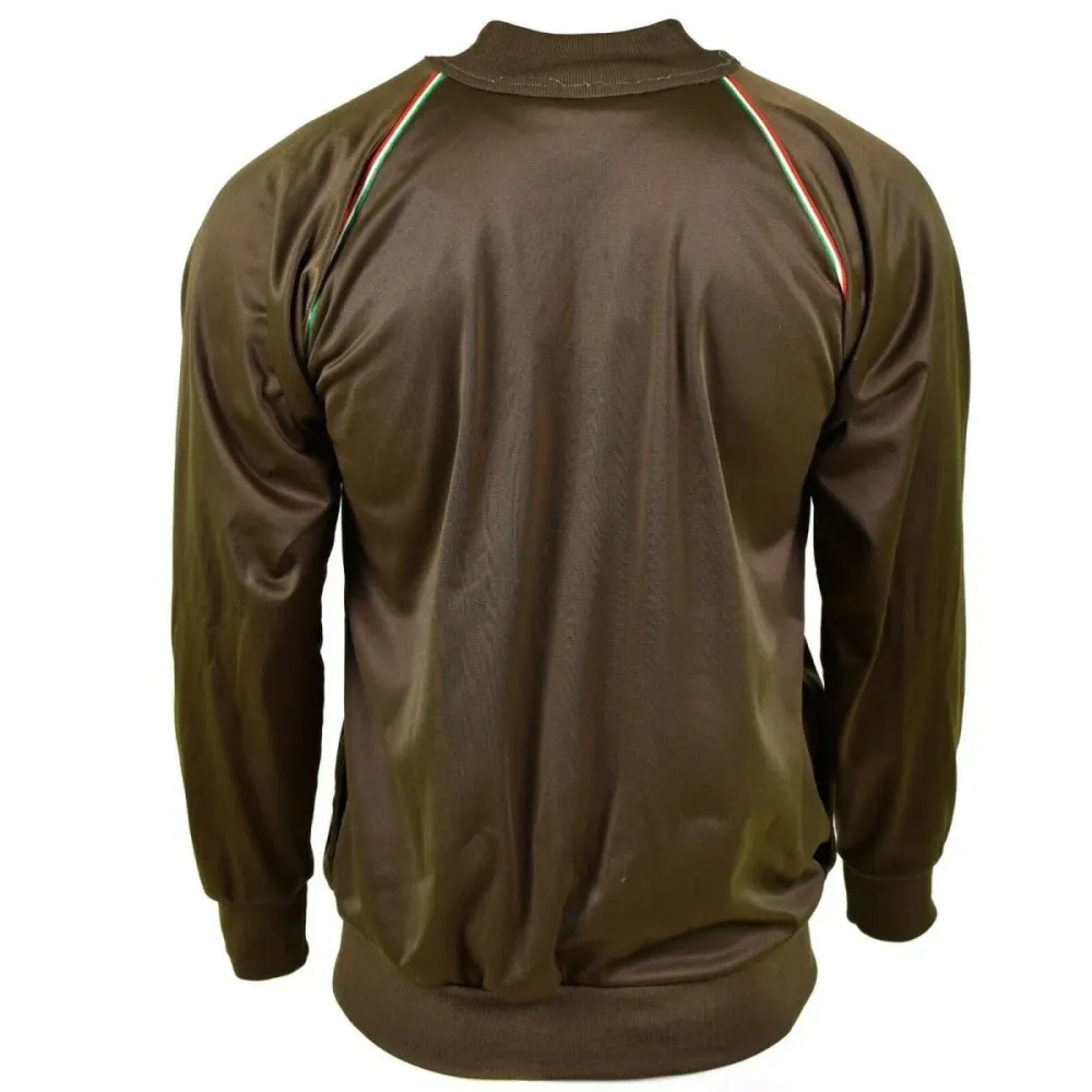 Veste de survêtement d'entraînement de l'armée italienne authentique, veste de sport militaire nostalgique Kit de fixation...