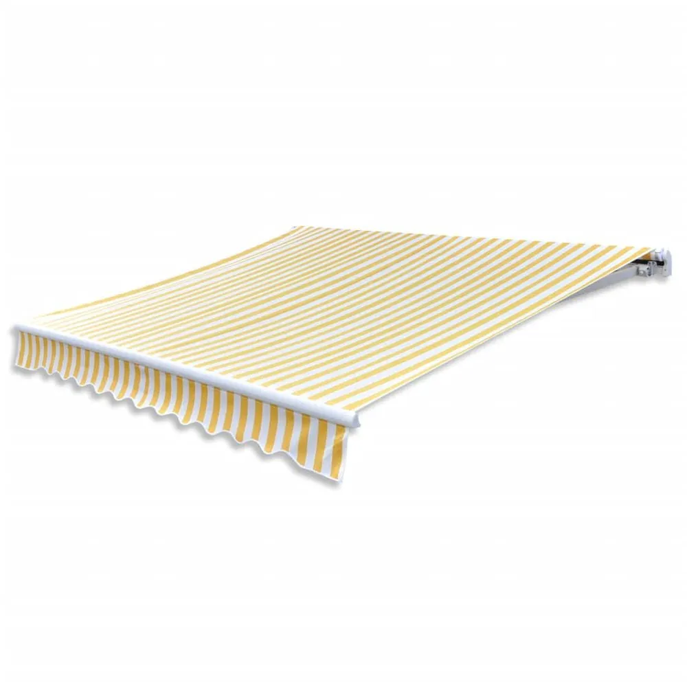Auvent pliable motorisé 400 cm Jaune/blanc pour débutants