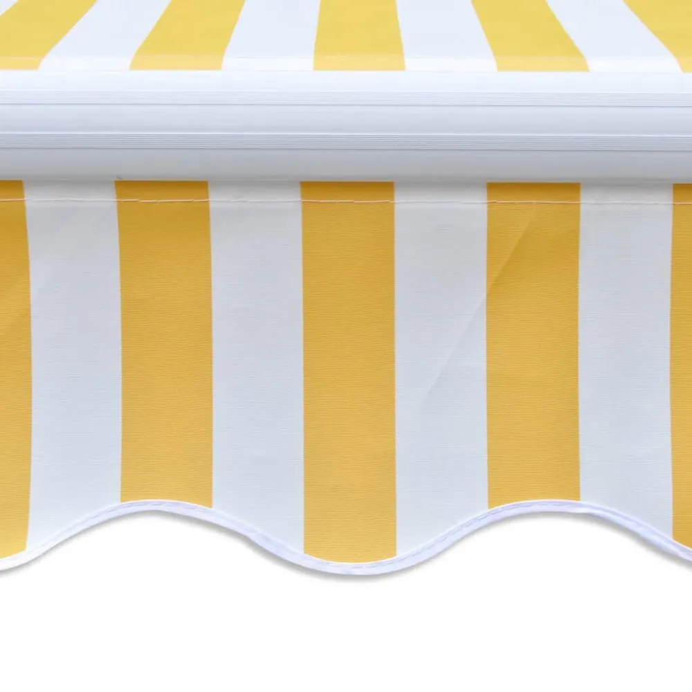 Auvent pliable motorisé 400 cm Jaune/blanc pour débutants