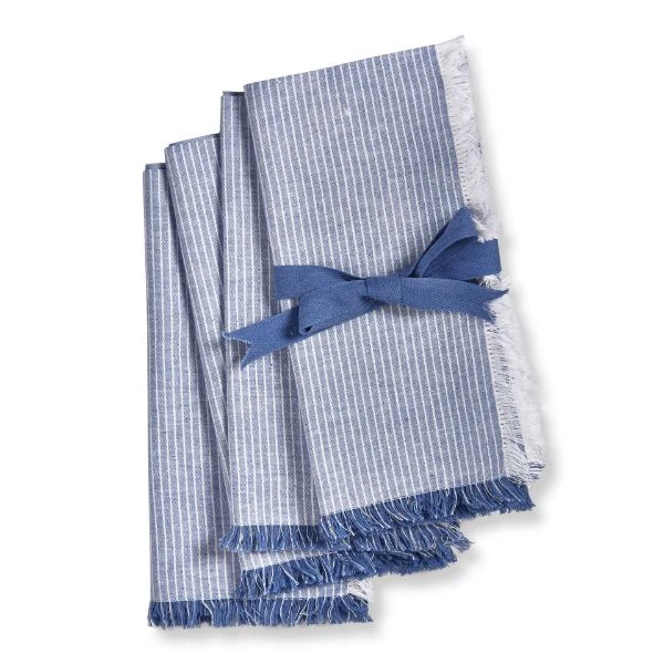 Blue Cottage Pinstripe Napkin (SetOf4)