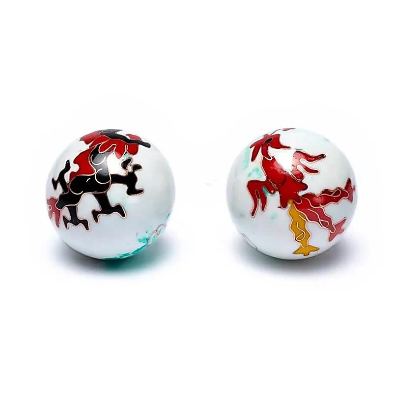 Boules de santé Qi Gong Phénix et dragon - 4 cm pour livraison urbaine