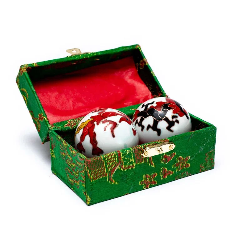 Boules de santé Qi Gong Phénix et dragon - 4 cm pour livraison urbaine