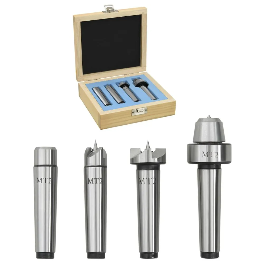 Centres de tour à bois 4 pcs MT2 Acier pour tout-terrain