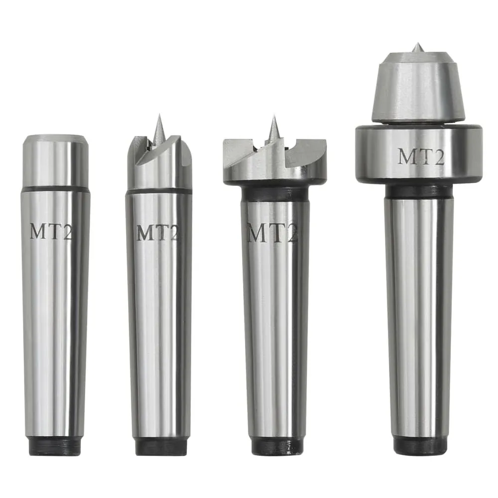 Centres de tour à bois 4 pcs MT2 Acier pour tout-terrain