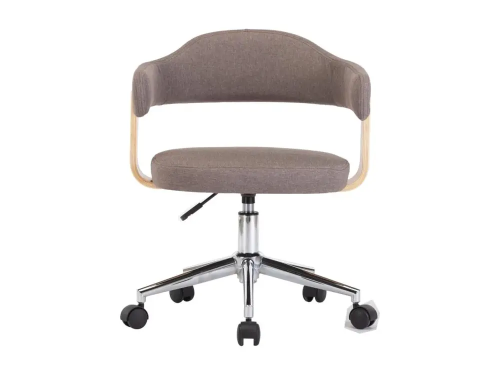 Certifié OEM Chaises pivotantes à manger lot de 4 taupe bois courbé et tissu