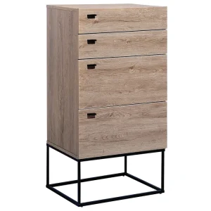 Moto cross compétition 4 Drawer Chest Light Wood ACRA