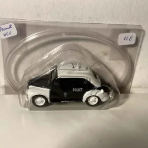Moto cross compétition Renault 4 CV blanche et noire POLICE (blister)