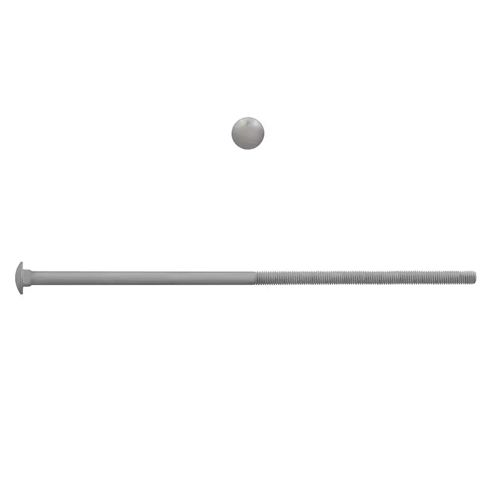 Moto roadster Boulon de carrosserie galvanisé, 1/4" x 4" (50 unités)
