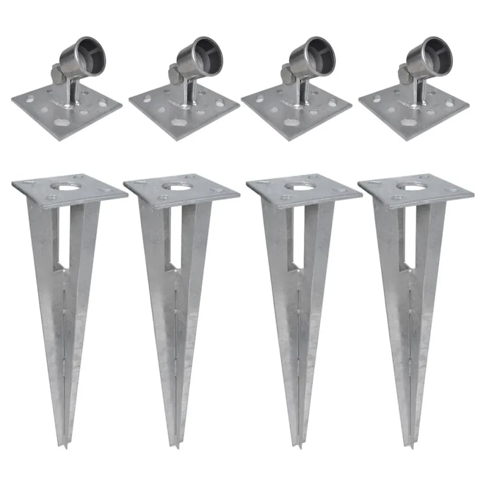Piquets de poteau d'appui 4 pcs Acier par Yamaha