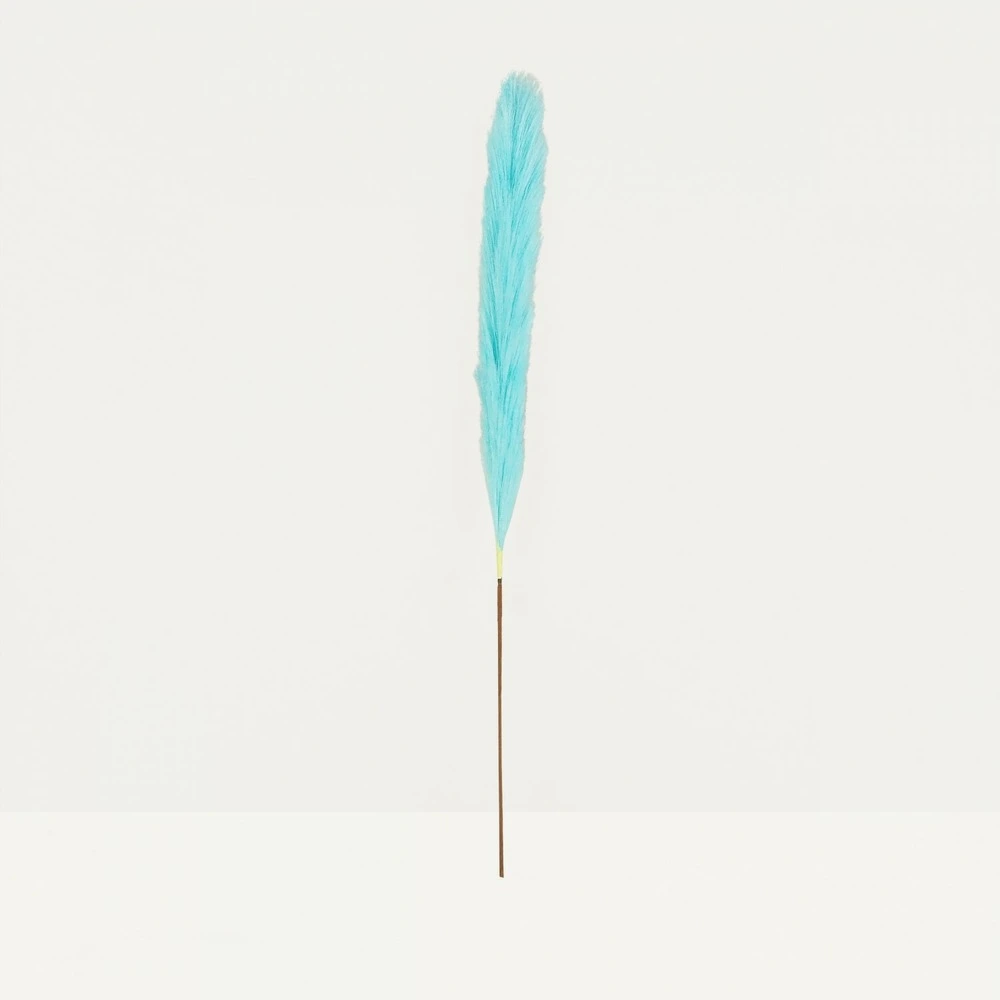 Plumeau artificiel bleu 77cm lot de 4 avec ABS intégral