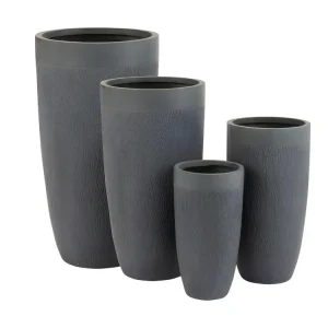 Quad utilitaire 4x4 Lot de 4 vases haut en argile gris