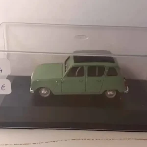 Renault 4L verte foncée et toit noir de 1964 (boite plexi) pour débutants