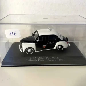 Scooter 50cc Renault 4 CV "Pie" noire et blanche POLICE de Paris 1956