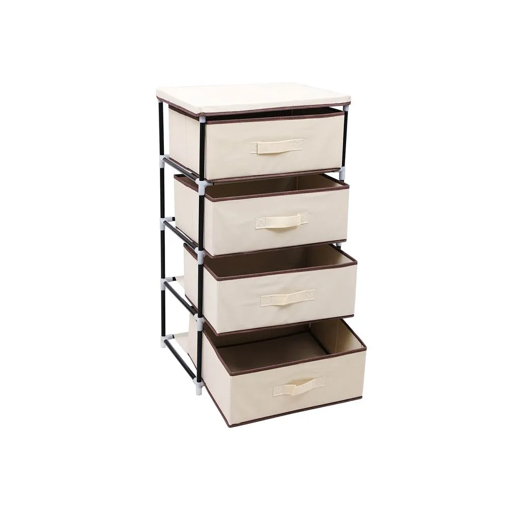 SONGMICS Commode multifonctions avec 4 tiroirs pour débutants