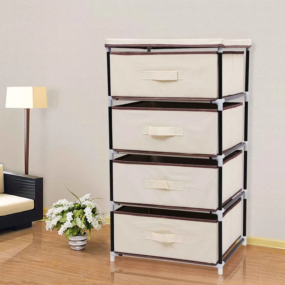 SONGMICS Commode multifonctions avec 4 tiroirs pour débutants