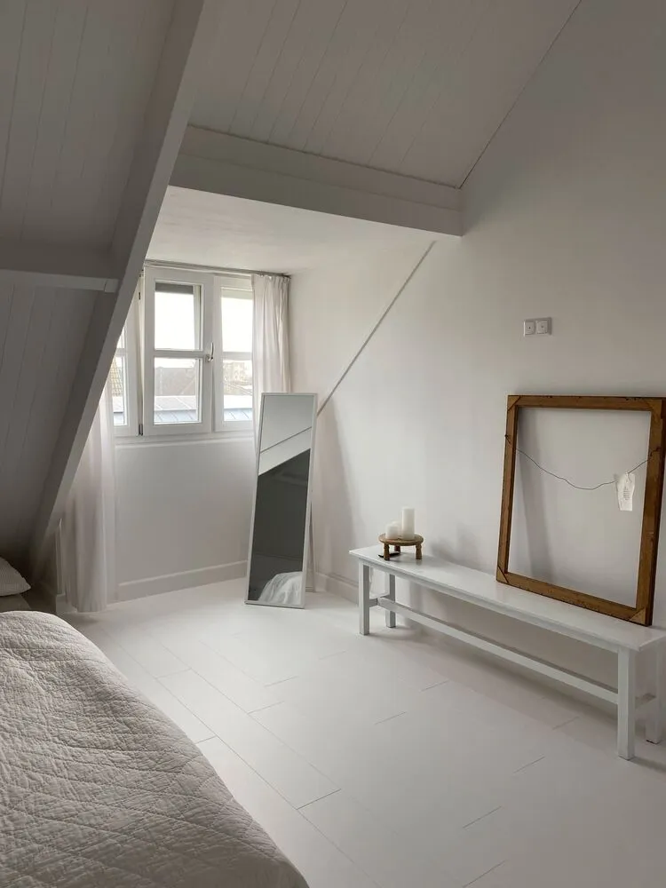 Staande spiegel wit 40 x 140 cm TORCY