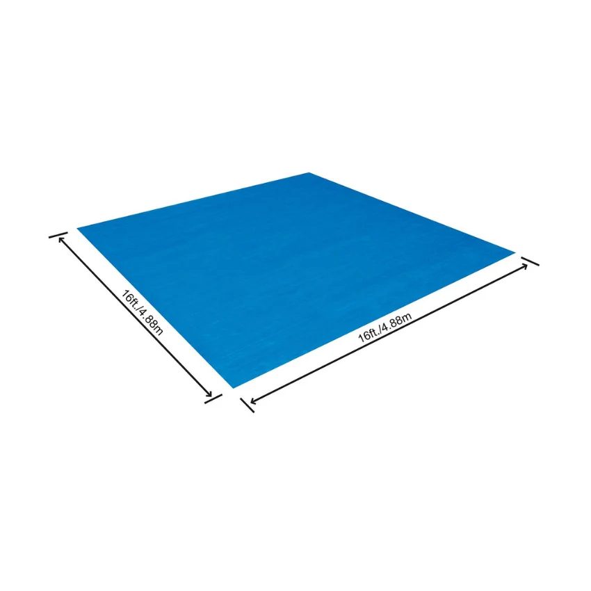 Tapete/ Base de Proteção para Piscinas 4.88x4.88 m en bleu métallisé