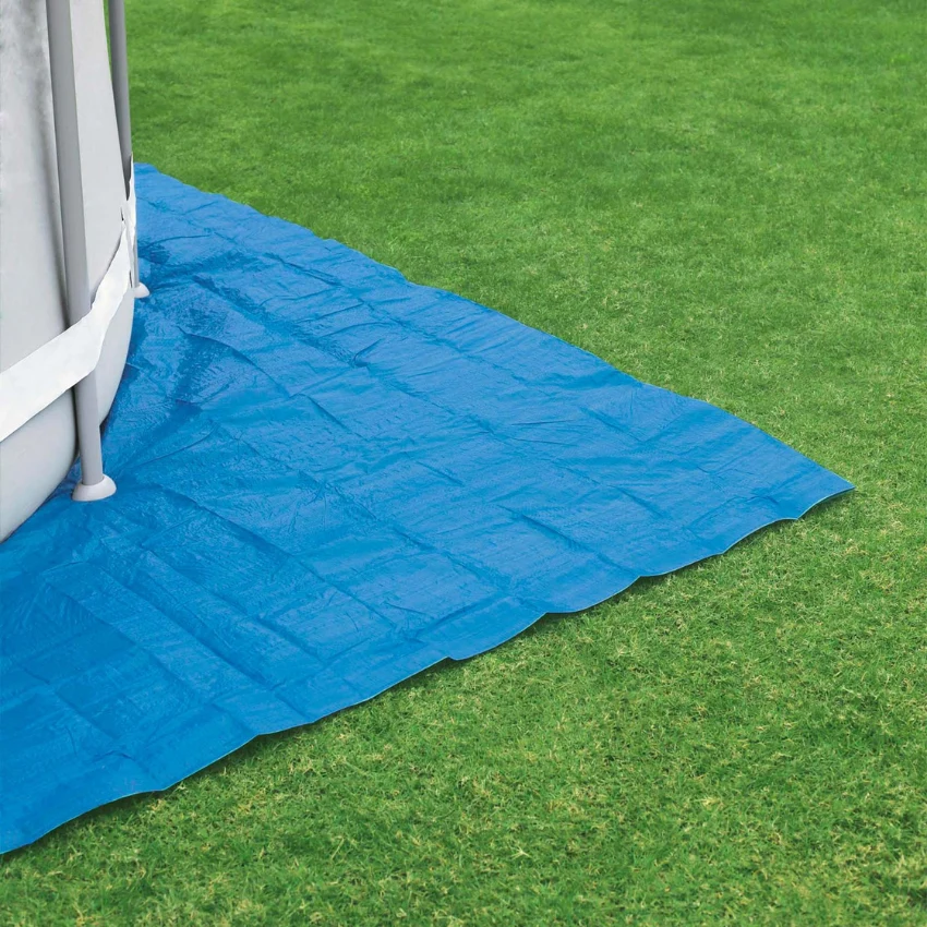 Tapete/ Base de Proteção para Piscinas 4.88x4.88 m en bleu métallisé