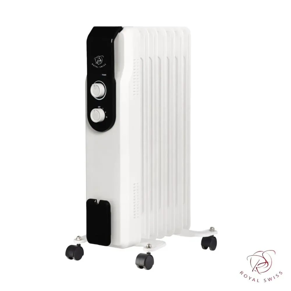 Complet et Prêt à l'Emploi RADIATEUR À BAIN D’HUILE AVEC VENTILATEUR 1900w Royal Swiss