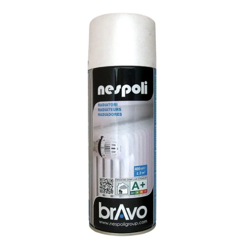 Décontaminant liquide Bombe de peinture Nespoli pour radiateurs blanc brillant