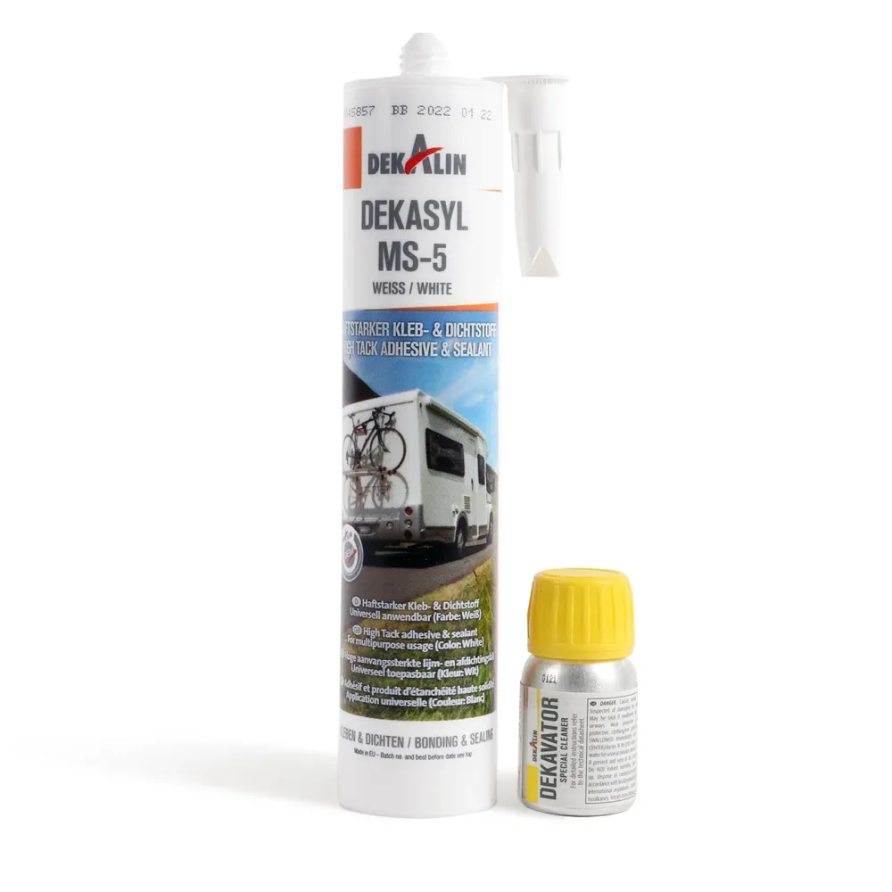 Nettoyant carrosserie Dekalin Dekaseal MS-5 Klebe Set | Primer | Reinigungstuch | ideal für Solar