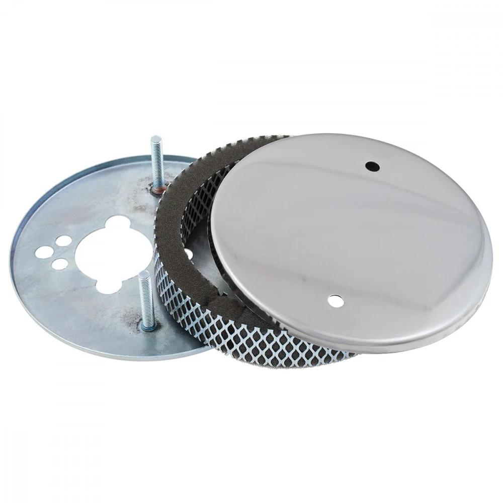 AIR FILTER SPEEDOGRAPH STROMBERG 150CD/S, CENTRE HOLE, 1", CHROMÉ
