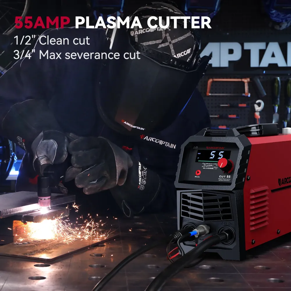 Arccaptain CUT55 Non-Touch Pilot Arc Plasma Cutter LED Display